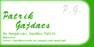 patrik gajdacs business card